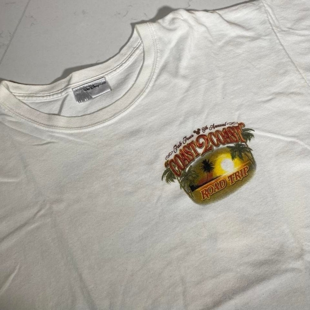 Vintage Disney World Coast 2 Coast Road Trip T-Shirt Y2K Mickey Mouse‎ Tee large